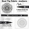 Black Fabric Markers Pens - Dual Tips Fabric Marker Permanent for Clothes, Non-Toxic, No Fade, No Bleed, Ideal for DIY Projects on Shirts, Hats, Canvas, and Textiles